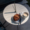 Weltevree | Sundial Table | Koffietafel Rond Zonnewijzer | Bijzettafel Tuin, Tuintafel, Salontafel Buiten | Aluminium Staal Gepoedercoat | Zandgeel RAL 1002
