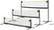 EXIT Verstelbaar Sportnet 155x300cm - Volleybalnet - Badmintonnet - Tennisnet - Hoogte Verstelbaar - Zwart