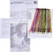 Thea Gouverneur - Borduurpakket met telpatroon - 3086 - Voorgesorteerde DMC Garens - 6 Bloemportretten - Linnen - 20 cm x 17 cm - DIY Kit
