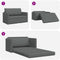 vidaXL - Vloersofa - Bed - 2-in-1 - Donkergrijs - 124x71x78 - cm - Stof