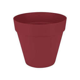 Bloempot - Elho - Loft Urban Round - Wheels 50 - Rood - L 49 x B 48,5 x H 45 cm - Buiten - 100% g...