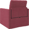 vidaXL - Vloersofa - Bed - 2-in-1 - Bordeauxrood - 74x77x81 - cm - Stof