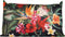 Anna's collection buitenkussen bloem - zwart/rood - 30 x 50 cm - Water en UV bestendig
