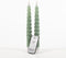 Anna's Collection LED dinerkaarsen swirl - 23 cm - jade groen - afstandsbediening (2 stuks)