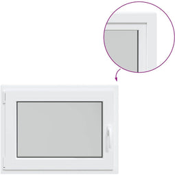 vidaXL - Kelderraam - "RISOR" - 80x70 - cm - draai-kiep - DIN - links - wit