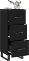 vidaXL - Dressoir - 34,5x34x90 - cm - bewerkt - hout - zwart