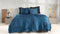 Zohome Dekbedovertrek Satinado - Effen Bedlinnen - 260x220 - Blauw - Dekbedhoes van 100% Katoen-Satijn