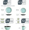 Bloominggoods® Luxe Serviesset - 16 Delig - Bohemian Design - Groen (4 persoons)