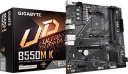 Gigabyte B550M K - Moederbord - AMD B550 - MicroATX - 128GB geheugen (4 slots)