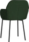 vidaXL - Eetkamerstoelen - fluweel - donkergroen