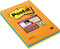 Post-it® Super Sticky Notes, Oranje, Geel,Blauw, Gelijnd, 102mm x 152 mm, 3 Blokken, 45 Blaadjes/Blok