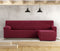 Hoes voor chaise longue met korte armleuning rechts Eysa JAZ Bordeaux 120 x 120 x 360 cm