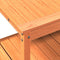 vidaXL - Oppottafel - met - schappen - 82,5x45x81 - cm - massief - grenenhout - bruin