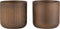 J-Line bloempot Gen - keramiek - goud/koper - medium - 2 stuks - Ø 15 cm