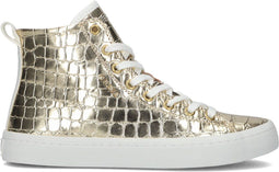 Guess Elga - Hoge sneakers - Metallic leer met krokodillenprint - Goud