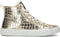 Guess Elga - Hoge sneakers - Metallic leer met krokodillenprint - Goud