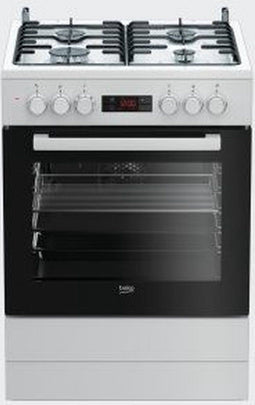 BEKO FSM62320DWS - Fornuis Gas - 4 Kookzones Halogeenverlichting - Wit