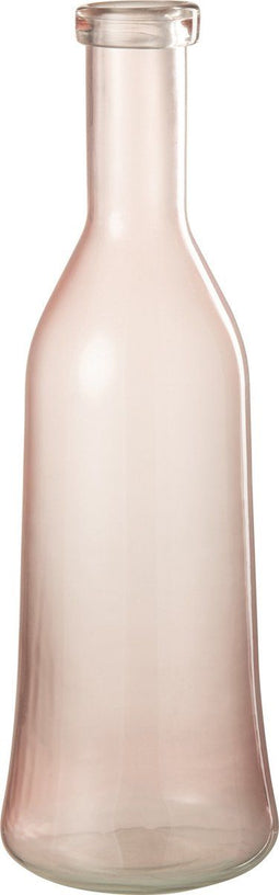 J-Line vaas Bruni - glas - lichtroze - medium - 45 cm hoog
