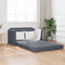 vidaXL - Zetelbed - 2-in-1 - Donkergrijs - 124x204x61 - cm - Velvet