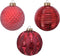 Kerstbal glas gl-mat d10 cm rood a3