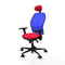 Piqueras y Crespo 3D036N1 - Bureaustoel - Verstelbare hoogte met hoofdsteun - Rood