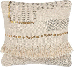 VAYALI - Sierkussen - Beige - 45 x 45 cm - Katoen