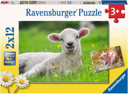 Ravensburger Puzzel Boerderijdieren - Legpuzzel - 2x12 stukjes (2 stuks)