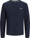 JACK&JONES ORIGINALS JORPAUL TONS KNIT CREW NECK - Heren Trui - Ronde hals - Donkerblauw