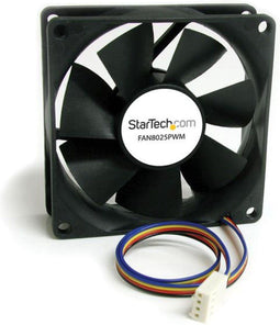 Startech FAN8025PWM - Box Ventilator - 2500 rpm Ø 8 cm - Zwart