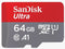 SanDisk Ultra - microSDXC 64GB - 140 MB/s overdrachtssnelheid (A1)