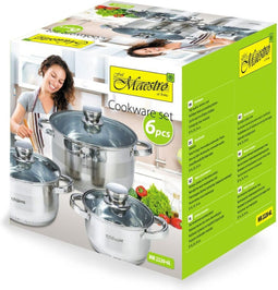 Keukenhaakjes Feel Maestro Mr-2220-6L Zilverkleurig Staal 6 Onderdelen