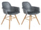 Zuiver Albert Kuip Eetkamerstoelen met armleuning Donkergrijs - Set van 2