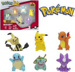 Bandai - Pak van 6 figuren - Pokemon