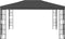 vidaXL - Prieel - met - LED-lichtslinger - 3x4 - m - antracietkleurig