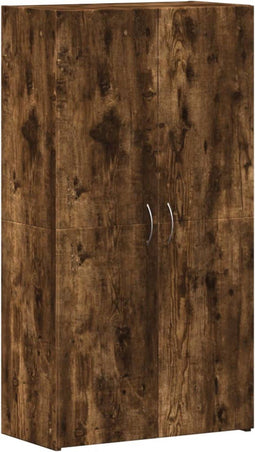 vidaXL - Archiefkast - 60x32x115 - cm - bewerkt - hout - gerookt - eikenkleurig