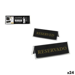 Naamplaatje My Bar RESERVADO / RESERVED 12 x 4 cm 2 mm 24 Stuks