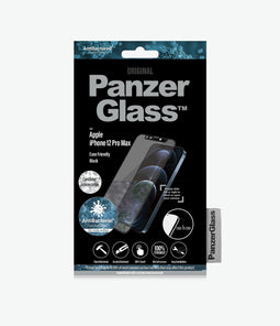 PanzerGlass 2718 - Screenprotector - E2E microfractuur antibacterieel glas met camerahoes met Swarovsky-kristal - zwart frame