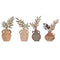 Decoratieve figuren Home ESPRIT Natuurlijk Vaas Boho 28,5 x 2 x 50 cm (4 Stuks)