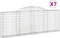 vidaXL - Schanskorven - 7 - st - gewelfd - 300x30x100/120 - cm - ijzer