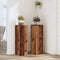 vidaXL - Plantenstandaards - 2 - st - 25x25x80 - cm - bewerkt - hout - oud - houtkleurig