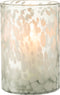 J-Line windlicht Spikkel - glas - grijs/wit - large