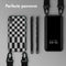 Selencia Hoesje Geschikt voor iPhone Xr Hoesje Met Koord - Selencia Siliconen design hoesje met afneembaar koord - Zwart / Irregular Check Black
