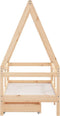 vidaXL - Kinderbedframe - met - lades - 70x140 - cm - massief - grenenhout