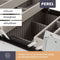 Perel Gereedschapskoffer - uitklapbaar - aluminium - grijs - 360 x 220 x 250 mm (2 sleutels)