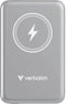 Verbatim Charge 'n' Go - Powerbank 10000 mAh - Magnetisch Draadloos Opladen 15 W - Grijs