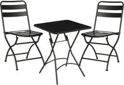 Mica Decorations Evita Bistroset - Set van 3 - Inklapbaar - Zwart (set van 3)
