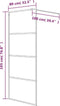 vidaXL - Inloopdouchewand - 80x195 - cm - transparant - ESG-glas - zilverkleurig