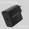 Qoltec 52379 Super Fast PD Charger | 1xUSB-C | 65W | 5-20V | 3-3.25A | Black