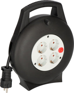 Brennenstuhl Vario Line - Kabelhaspel 4-voudig - 10m kabel - Kunststof zwart