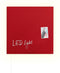 Sigel glasmagneetbord - Artverum - met LED verlichting - 48x48cm - rood - SI-GL402